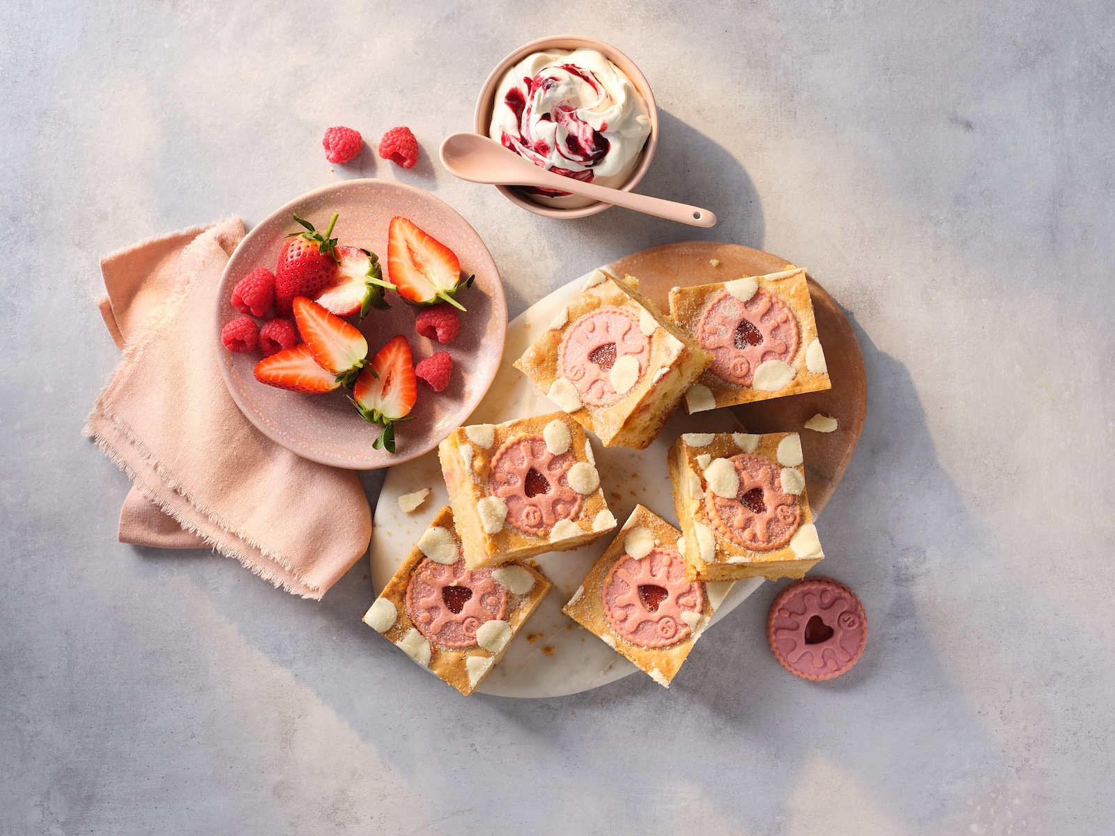 Jammy Dodger Blondies